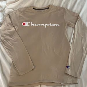Men’s xs beige champion long sleeve